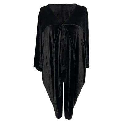 Rick Owens Em oversized top in zwart fluweel