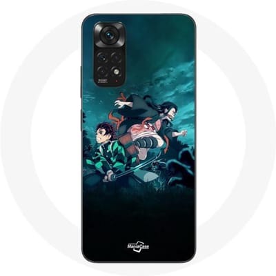 Coque - Demon Slayer - Xiaomi Redmi Note 11 4G - Souple - Noir - Manga