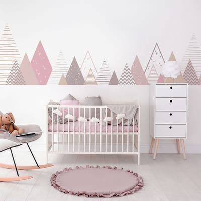 Kinderstickers van Scandinavische bergen van Melinka, 100 x 170 cm