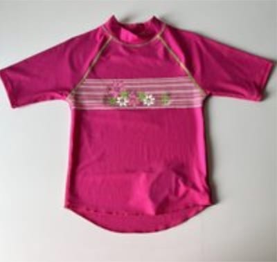 Zoggs - zwemtshirt - roze - korte mouwen - 8 jaar