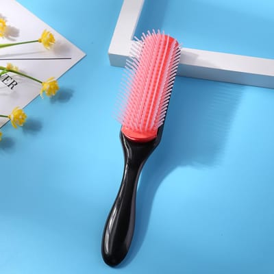 9 Rijen Styling Haarborstel Recht Krullend Haar Ontwarrende Kam Vrouwen Mannen Hoofdhuid Massage Kammen Thuis Kapper Salon Afneembare Haarborstel