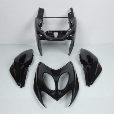 Kit carénage P2R pour scooter MBK 50 Nitro 1997 à 2020 noir brillant Neuf