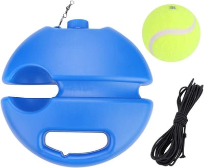 Tennis Bal Trainer - Rebound Training - Zelfstandig Oefenen - Draagbaar Ontwerp - 20cm Diameter - Blauw