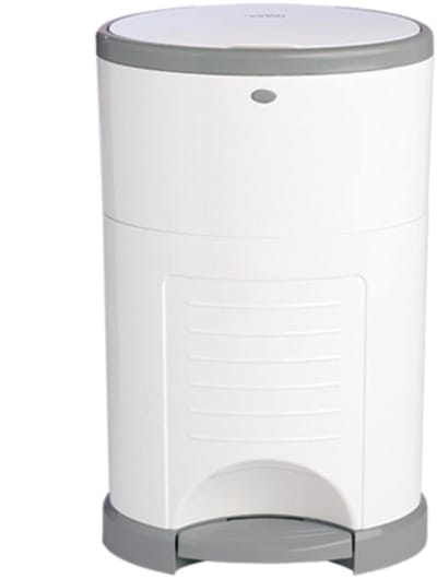 Luieremmer EKO Plus - Afvalbak Luiers - Babyverzorging Thuis - Handsfree Stap-Val-Gedaan - 26 Liter Capaciteit - Wit