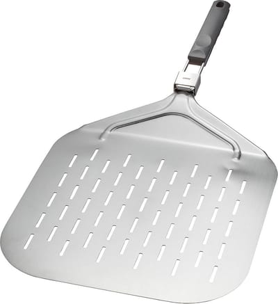 GEFU SLIDE Pizzaschep – 32 x 32 cm – Opvouwbare Handgreep – RVS