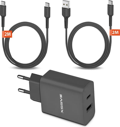 Oplaadbundel 2 Meter - Geschikt voor Samsung Galaxy telefoon en tablet - 20W USB C Adapter met USB-C Kabels
