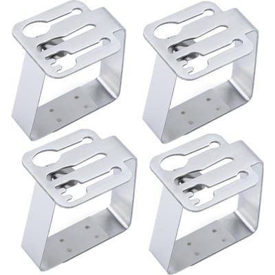 4 STuks Roestvrij Staal Tafelkleed Clips Decoratieve Blad Tafelkleed Klem Houder Tafelkleed Klemmen voor Picknick BBQ Bruiloft Decoratie