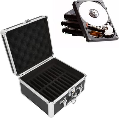 Opslagdoos voor 2.5 Inch Hard Drives met Beveiligingsslot, EVA Draagtas voor HDD's, Ideaal voor Gegevensopslag en Bescherming