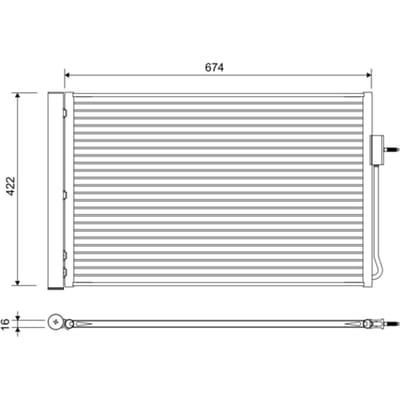 Condensator, airconditioning VALEO 822662