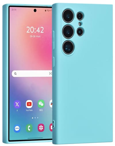 TUNIQ telefoonhoesje voor Samsung Galaxy S24 Ultra - Backcover - Koraalblauw