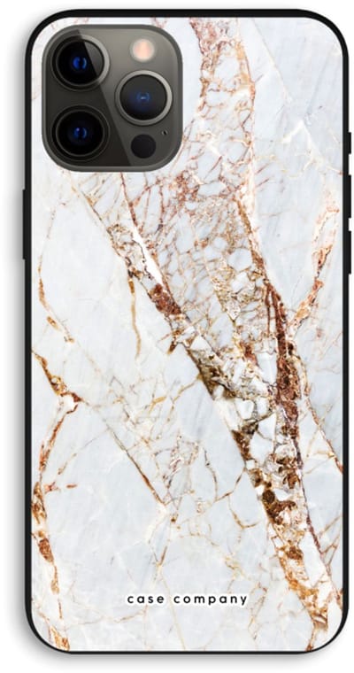 Case Company® - Hoesje geschikt voor iPhone 12 Pro Max hoesje - Goud marmer - Biologisch Afbreekbaar Telefoonhoesje - Bescherming alle Kanten en Schermrand