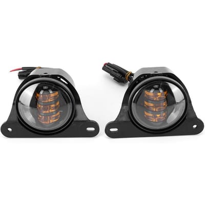 2 Pièces 4 Pouces LED 30W 6500K Feux de Brouillard Lumière Jaune Doré Convient pour Jeep Wrangler JK 2007 2017 gray