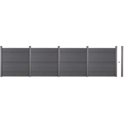 HOME DELUXE WPC tuinscherm CALLADO (4x element, 5x paal)