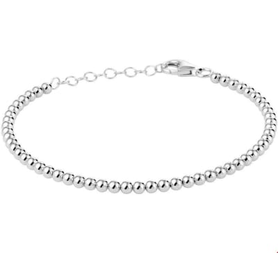 Zilver Gerhodineerde Armband bolletjes 3 1329632 19 cm