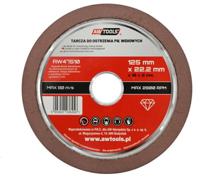 Awtools - Diamant Slijpschijf - 125mm - Voor Widiowe Zaagbladen - Carbide Bewerking