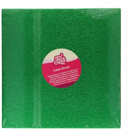 FunCakes Cake Drum Vierkant - Groen - 30,5 cm / 12 mm - Taartonderlegger - Taartkarton