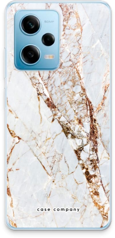 Case Company® - Hoesje geschikt voor Xiaomi Redmi Note 12 Pro 5G hoesje - Goud marmer - Soft Cover Telefoonhoesje - Bescherming aan alle Kanten en Schermrand