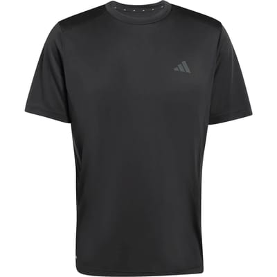 Adidas Performance Tech Essentials 3 Stripes Workout-T-Shirt - Heren - Zwart