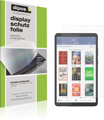 dipos – 2x Matte Beschermfolie geschikt voor Barnes Noble Nook Reading Tablet 8.7 | Krasbestendige & antireflecterende Screenprotector Ultra-Thin