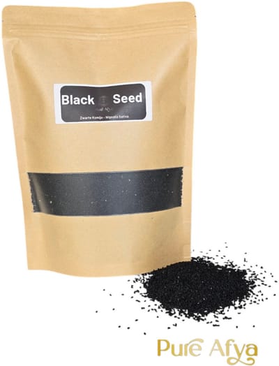 Pure Afya® Biologische zwarte zaad | Nigella Sativa | Organic Black Seeds - 400g | PREMIUM KWALITEIT