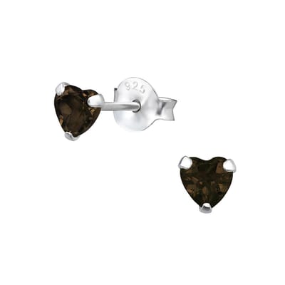 Montebello Oorbellen Licia Topaas - 925 Zilver - Halfedelsteen - Hart - Ø4mm