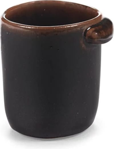 Serax Uncharted Out of Lines beker zonder oor 25cl zwart bruin