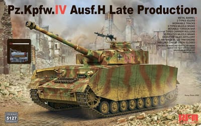 Rye Field Model Modelbouwpakket Militaire voertuigen - 5127 Pz.Kpfw. IV Ausf. H Late Production met beweegbare rupsbanden Plastic - 1:35 - Modelbouw
