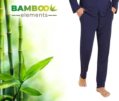 Bamboe Pyjama Broek Heren - Navy - Maat XL - Pyama Heren Volwassenen - Loungebroek Heren Pyjama Volwassen