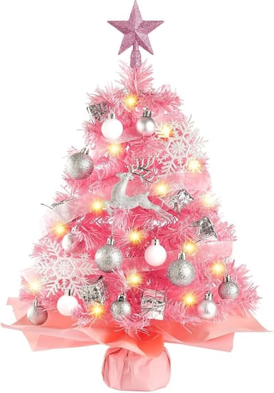 Solidchoice - Mini Kunstkerstboom met Verlichting voor Tafeldecoratie