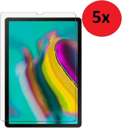Geschikt voor Samsung Galaxy Tab S5e (T720/ T725) 5x Tempered Glass / Glazen screenprotector 2.5D 9H (5 stuks) Pearlycase