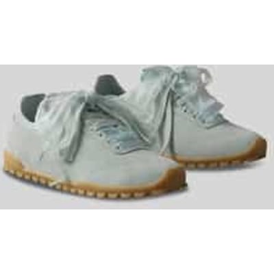 Sneakers van suède met twee veters