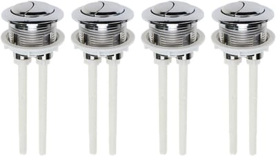 Universele toiletreservoir drukknoppen - 4-stuks - 38 mm - dubbele spoeling - pop-upknop - standaard dubbele spoelknop