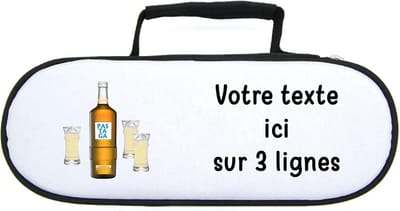 Tas met ballen - Petanque etui - Spel organiseren - Gepersonaliseerde tekst - 23 x 9 x 6 cm - Zwart
