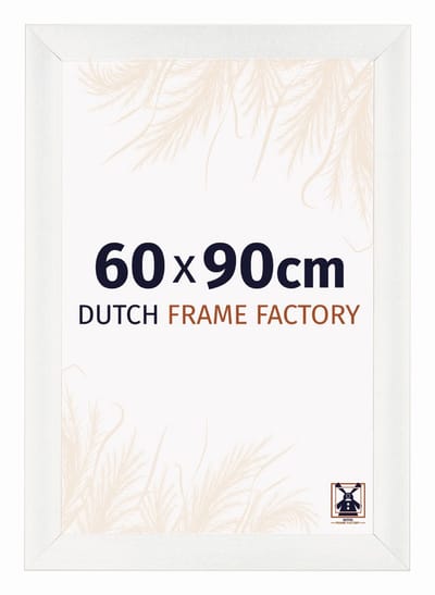 Fotolijst 60x90 cm - MDF - Wit Geveegd - Praag