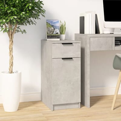 vidaXL - Bureaukast - 33,5x50x75 - cm - bewerkt - hout - betongrijs