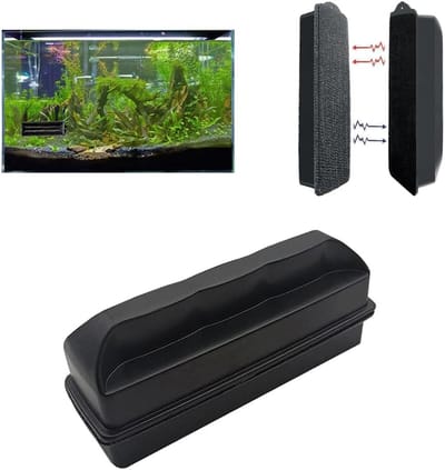Sterke Magnetische Borstel voor Aquarium - Effectieve Ruitenreiniger voor Algen en Glas tot 10 mm Dikte, Schoonmaakaccessoires voor Aquaria