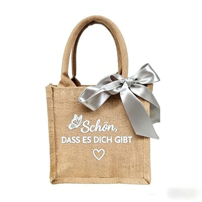 Dailygoods- Jute Tas Kleine Cadeautas - Cadeauverpakking - Boodschappentas - Natuurlijk Linnen - Stevige Handgrepen - Tijdloos Design