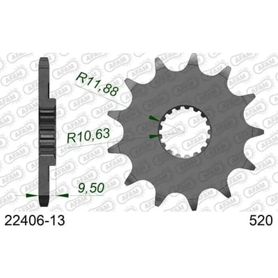 Tandwiel Afam 520 13 T