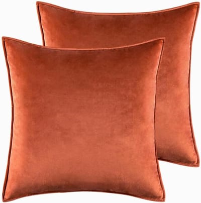 Kussensloop Fluwelen - Sierkussenhoes Bankkussen - Woonkamer Decoratie - Verborgen Ritssluiting - 30 x 50 cm - Oranje