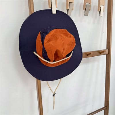 Chapeau de pêcheur à cordon de serrage pour camping en plein air japonais pour hommes, coupe-vent à corde, pêche à large bord, séchage rapide, fin, protection solaire, chapeau cloche pour femmes, été 56-58cm