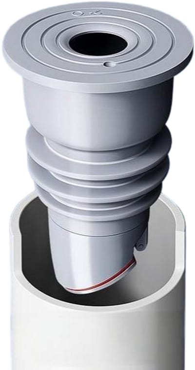 2 Stuks Universele Siliconen Afvoerplug met Anti-Geur Terugslagklep - Flexibele Riool Afdichtingsring in 4 Maten - Geschikt voor Wasmachine, Gootsteen en Badkamer- grijs- A-35-40mm