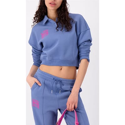 Black Bananas Ease Polo Sweater Blue Maat: L | Poloshirts Outlet | Dames | Blauw