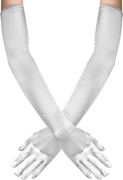 Elegante Lange Opera Handschoenen voor Vrouwen, Vintage Satijnen Party Handschoenen, Perfect voor Bruiloften, Kostuumfeesten en Buitenevenementen in 7 Kleuren