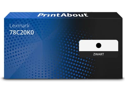 PrintAbout huismerk Toner 78C20K0 Zwart Geschikt voor Lexmark