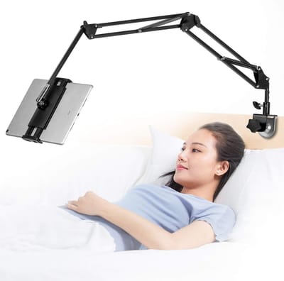 Famanu – Opvouwbare tabletstandaard met flexibele aluminium arm 360 graden rotatie voor bed en bank