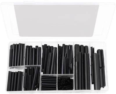 Dailygoods - Mangaan Staal Slotted Spring Pin - Assortiment Set - Zwart - Holle Spring Pins - 450 Stuks voor Divers Gebruik - Geschikt voor Meerdere M...