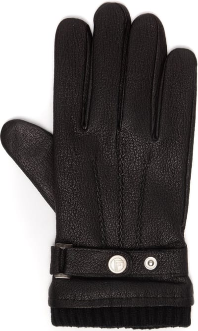 Leren Handschoenen Heren - 100% Echt leder - Comfortabel Warme Voering Voorkom Koude Handen en Vingers - Frickin Model Jack - Zwarte Handschoenen Heren - Winddicht Waterdichte Handschoenen Winter - maat M