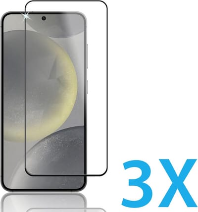 Volledige Glasplaatje Geschikt voor: Samsung Galaxy S24 - Full Screenprotector 3x - screen protector - volledige glas - bescherming - beschermglas - ZT Accessoires