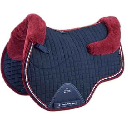 Premier Equine Pony Cc Merino Wool European Gp/jump Square Zadeldekje Rood Pony
