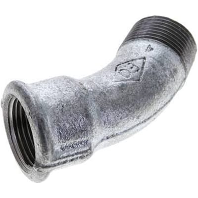 L-Koppeling 45°  R3/4 '' Buitendraad X Rp3/4 '' Binnendraad Gietijzer 25bar [2 Stuks]